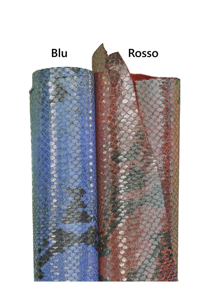 Pellami PITONE rosso, blu, vitelli...