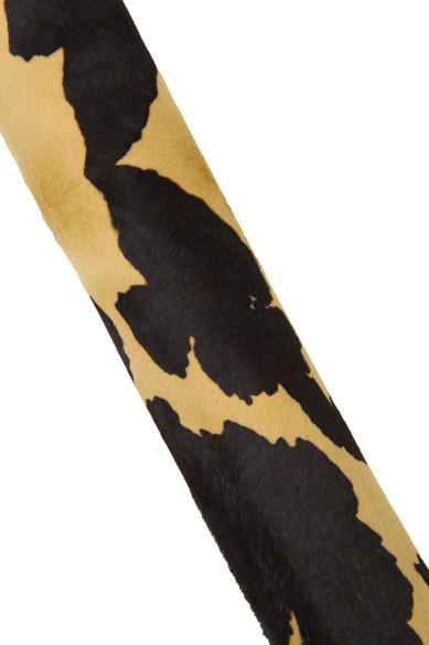 Pelle di cavallino stampa MUCCA, pellame vitello PONY stampa animalier beige - marrone, pelle morbida per artigiani