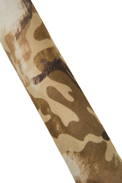 Pellame CAVALLINO CAMOUFLAGE, pelle vitello pony stampa militare effetto invecchiato - consumato sui toni del marrone