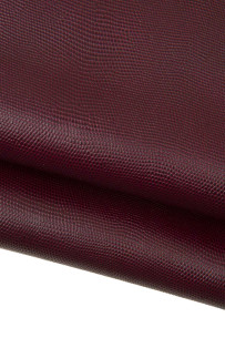 Burgundy LIZARD leather...