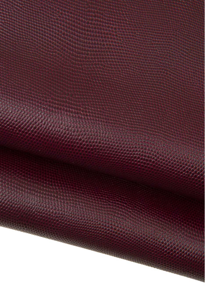 Pelle stampa LUCERTOLA bordeaux,...