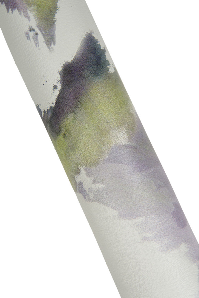 Pelle STAMPATA motivo astratto viola...