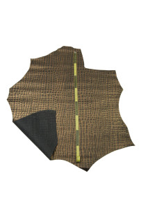 Pelle COCCODRILLO marrone -... 2