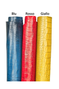 CROCODILE embossed leather...