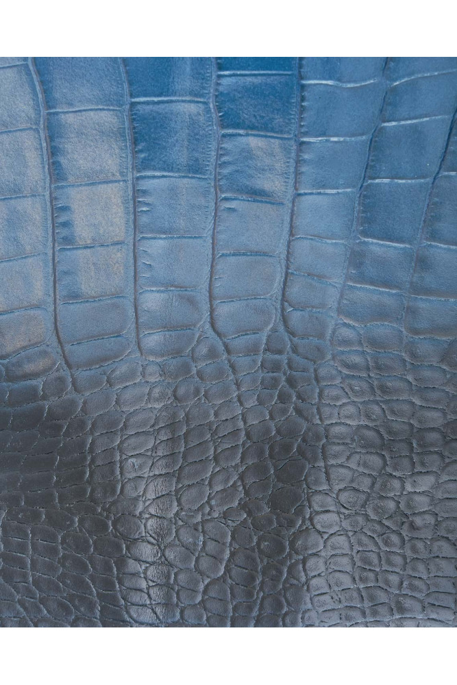 Pelle COCCODRILLO rosso giallo blu,...