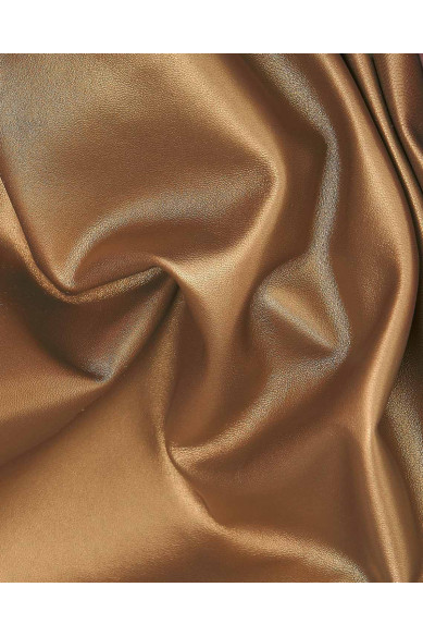 GOLD metallic NAPPA leather skin, smooth soft lambskin, golden sheepskin for hobbyists, 0.6 - 0.7 mm