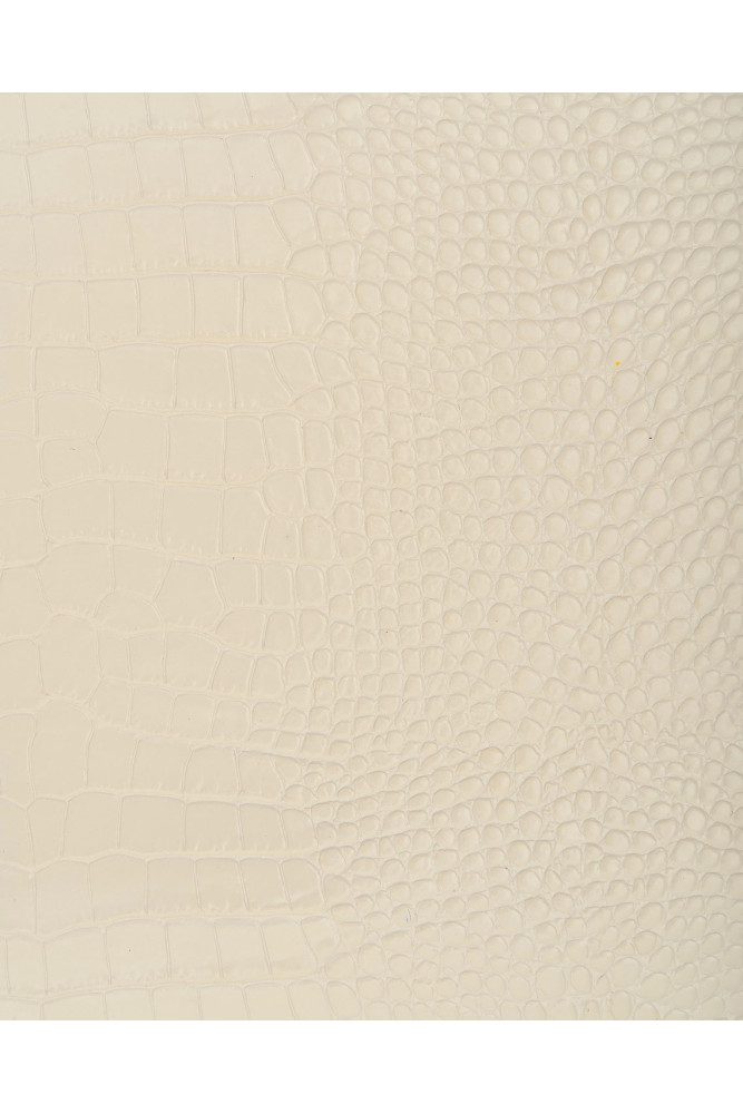 Pelle COCCODRILLO bianco, vitello...