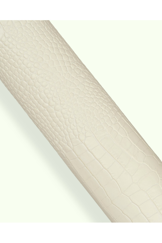 Pelle COCCODRILLO bianco, vitello...