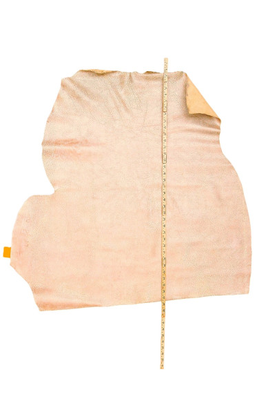 Pelle stampa RETTILE oro - rosa, vitello METALLIZZATO GLITTERATO champagne, pellame di lusso per hobbisti