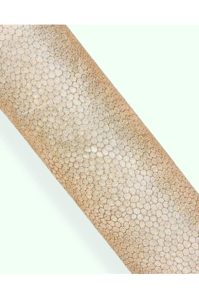 Pelle stampa RETTILE oro - rosa, vitello METALLIZZATO GLITTERATO champagne, pellame di lusso per hobbisti