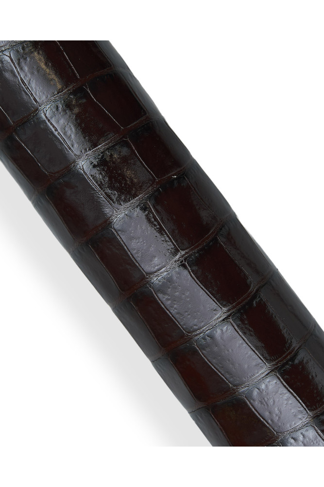 Pelle COCCODRILLO marrone scuro,...