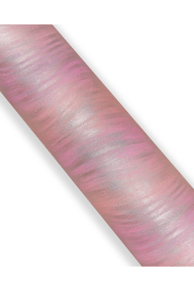 Pelle rosa argento LAMINATA, vitello metallizzato stampa ONDA, pellame morbido per hobbisti