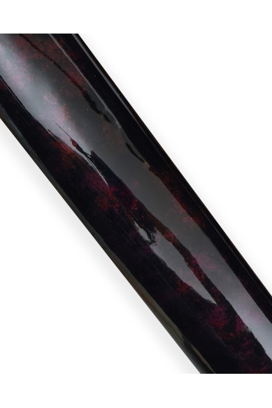 Black - fuchsia PEARLIZED PATENT leather hide, medium softness, glossy shaded cowhide, printed calfskin for crafting
