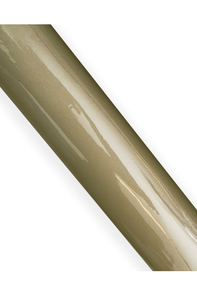 Pelle di VERNICE BEIGE - verdastro, vitello liscio lucido, pellame verniciato perlato elegante