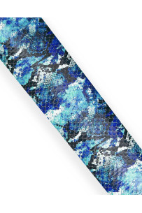 Pelle PITONE blu - azzurro...