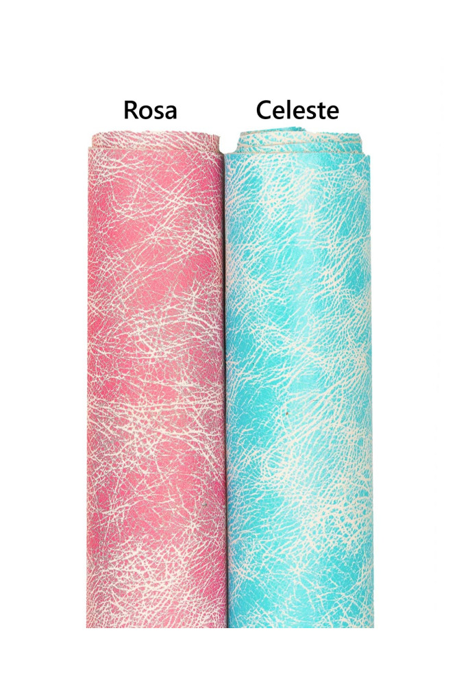 Pink - light blue CRACKLE printed...