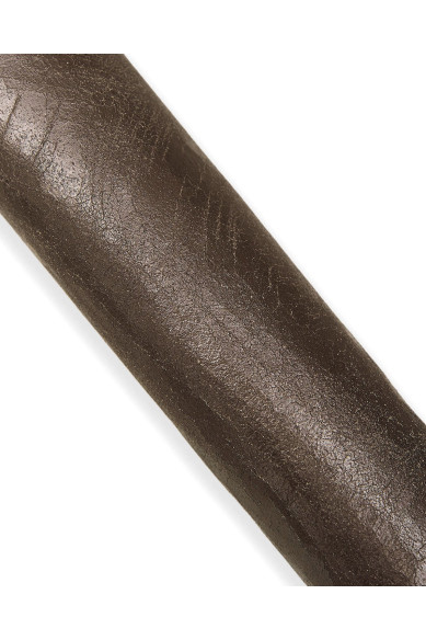 Pelle SPORTIVA marrone fango, vitello scamosciato effetto INVECCHIATO consumato, pellame CRACKLE morbido