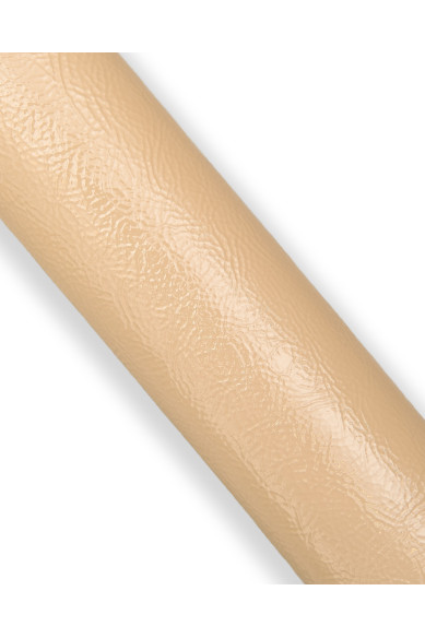 Pelle VERNICE beige, vitello verniciato effetto STROPICCIATO, pellame lucido morbido 1.1 - 1.2 mm