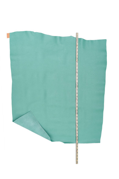 TURQUOISE tiny pebble GRAIN printed cowhide, soft semi glossy leather hide, sporty calfskin for crafting, 1.4 - 1.5 mm