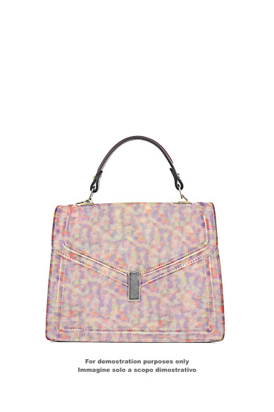 MULTICOLOR PATENT leather hide, glossy printed cowhide, watercolor texture on smooth calfskin