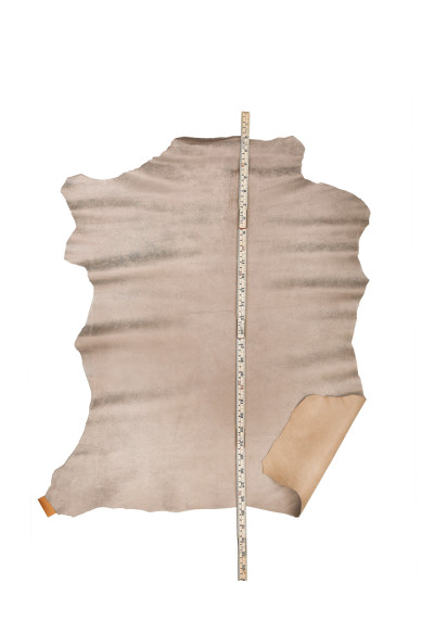 Grey METALLIC SUEDE leather skin, gunmetal shaded goatskin, soft skin for hobbyists