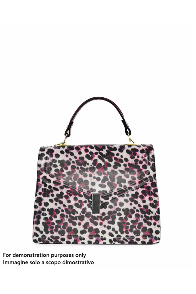 Pelle stampa GHEPARDO rosa/nero su...