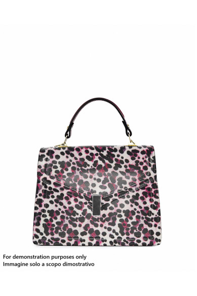 Pink and black CHEETAH textured leather skin, goatskin on white suede base soft hide
