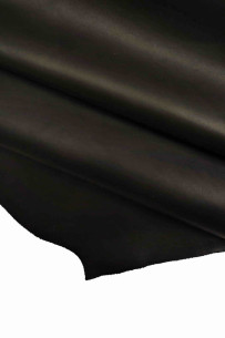 Black SMOOTH leather hide,...