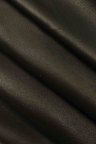 Black SMOOTH leather hide, semi glossy soft calfskin, SILKY cowhide for crafting, 1.0 -1.1 mm