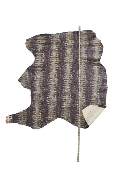 Pelle stampa LUCERTOLA bronzo e grigio, pellame motivo rettile LAMINATO, capra metallizzata lizard per hobbisti