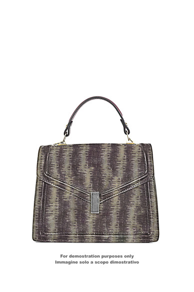 Bronze - gray LIZARD printed leather skin, METALLIC reptile textured goatskin, animal pattern on hide