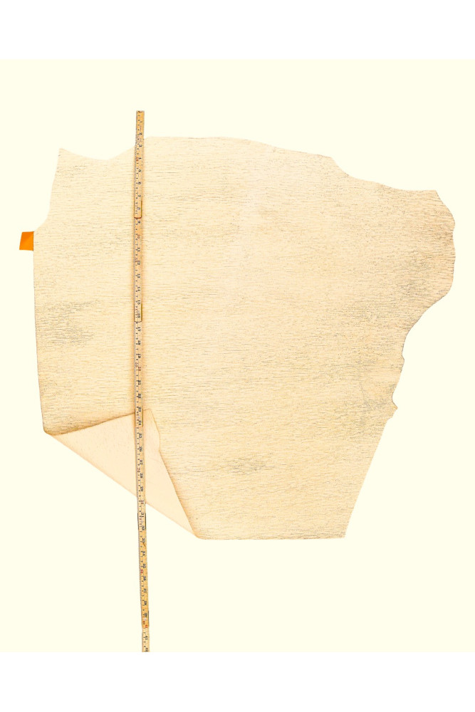 BRAID printed leather hide, cream...