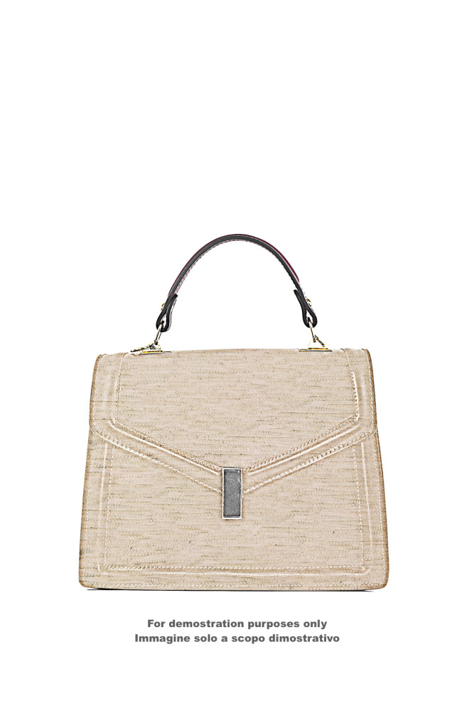 BRAID printed leather hide, cream...