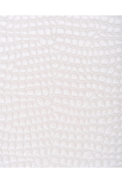 Pellame COCCODRILLO  bianco LUCIDO, vitello stampato morbidezza media, pelle elegante 0.9 -1.0 mm