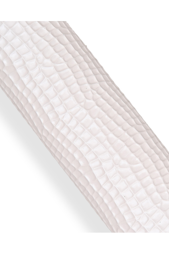 White GLOSSY CROCODILE embossed...