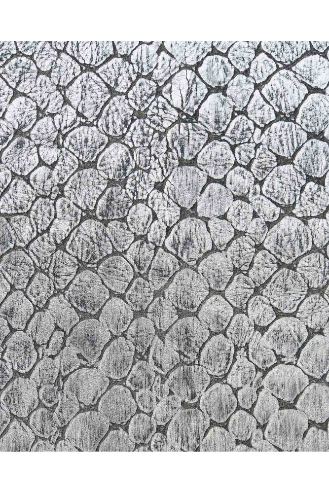 STEELMETAL CROCODILE embossed leather...