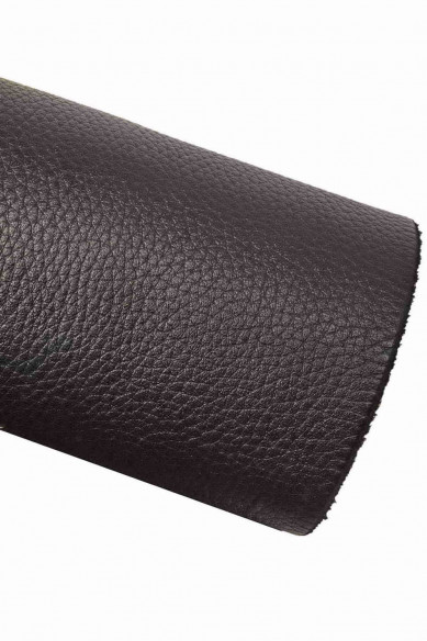 Night blue PEBBLE GRAIN printed leather hide, soft semi glossy cowhide, sporty calfskin for crafting, 1.3 - 1.5 mm