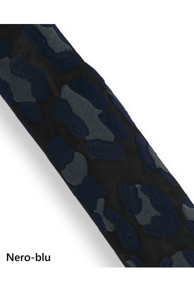 Pelle LEOPARDATA stampa FLOCK, capra scamosciata motivo animalier, pellame per fai da te