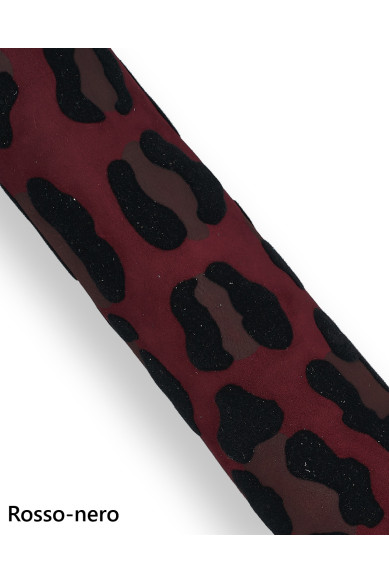 Pelle LEOPARDATA stampa FLOCK, capra scamosciata motivo animalier, pellame per fai da te