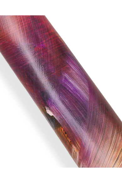 MULTICOLOR GLOSSY leather skin, soft rubbery smooth hand painted goatskin, strokes pattern on hide