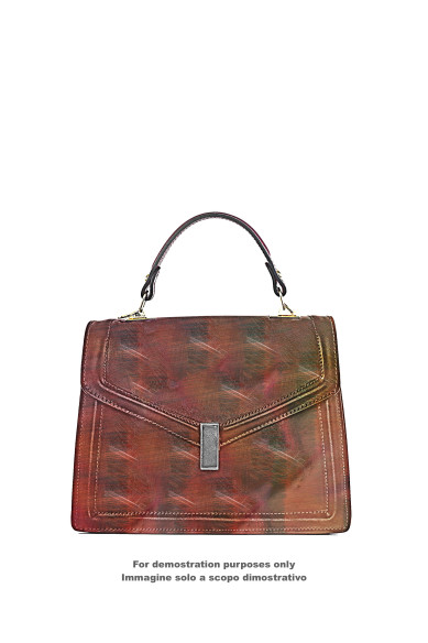 MULTICOLOR GLOSSY leather skin, soft rubbery smooth hand painted goatskin, strokes pattern on hide
