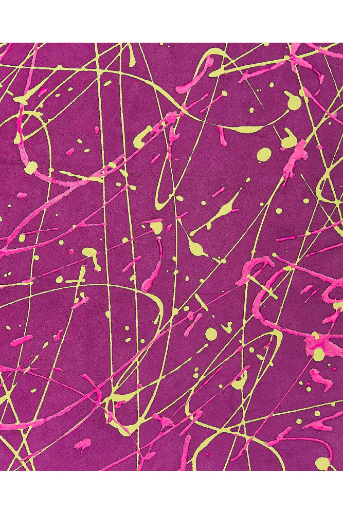 Pelle viola - verde DECORATA a mano,...