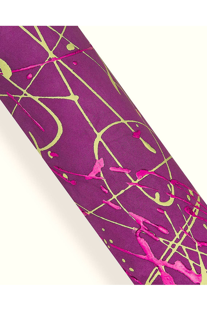 Pelle viola - verde DECORATA a mano,...