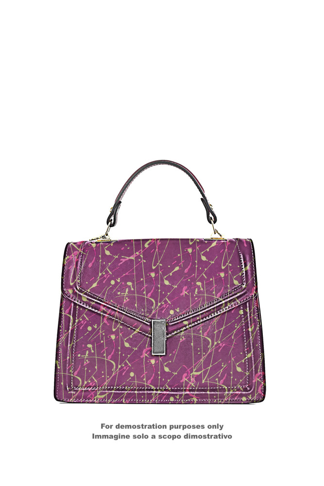 Purple - green hand made leather...