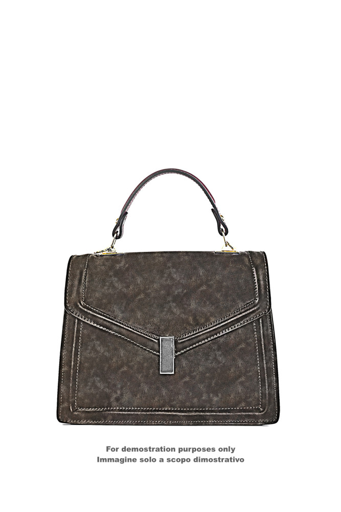 Bronze - black SPOTTED leather skin,...