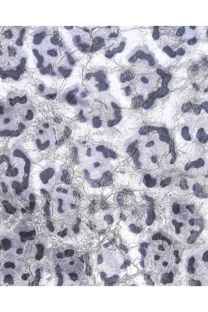 Metallic LEOPARD printed leather...