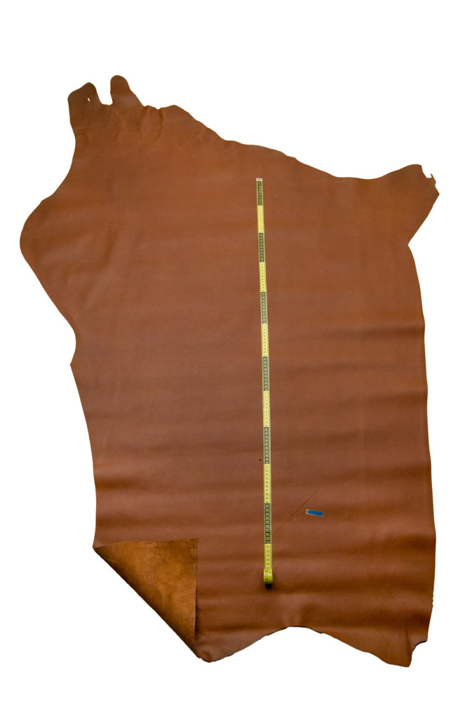 Tan PEBBLE GRAIN printed cowhide,...