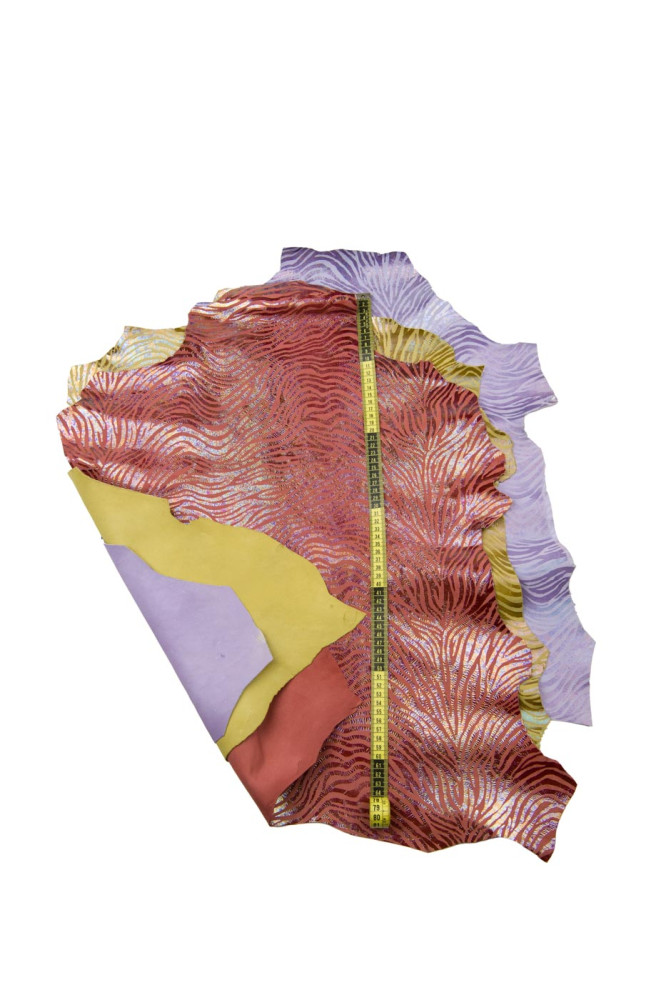 Pelle ZEBRATA OLEOGRAFICA, camoscio...