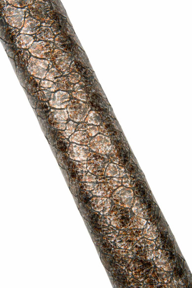 Pellame COCCODRILLO marrone, vitello lucido morbido METALLIZZATO, pelle stampa animalier per artigiani