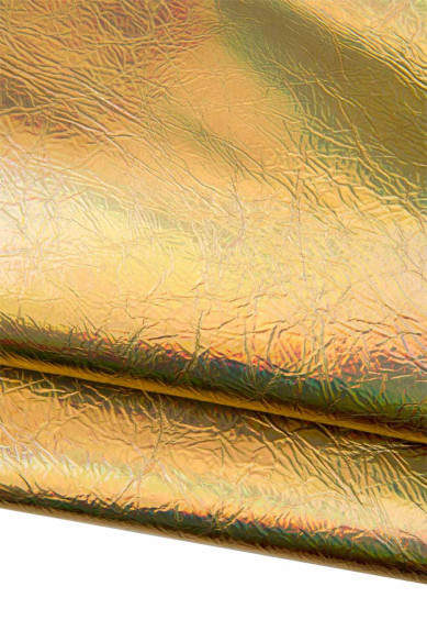 BUNDLE of 5 combined leather skins, military green, brown, bronze metallic PRINTED goatskins, ideal for crafters